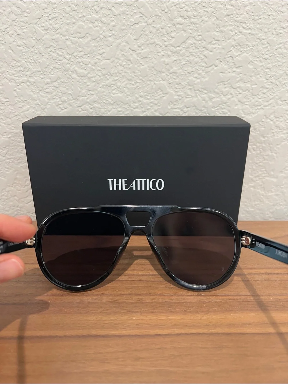 Linda Farrow + The Attico Jurgen Aviator Sunglasses - Designer Sunglasses